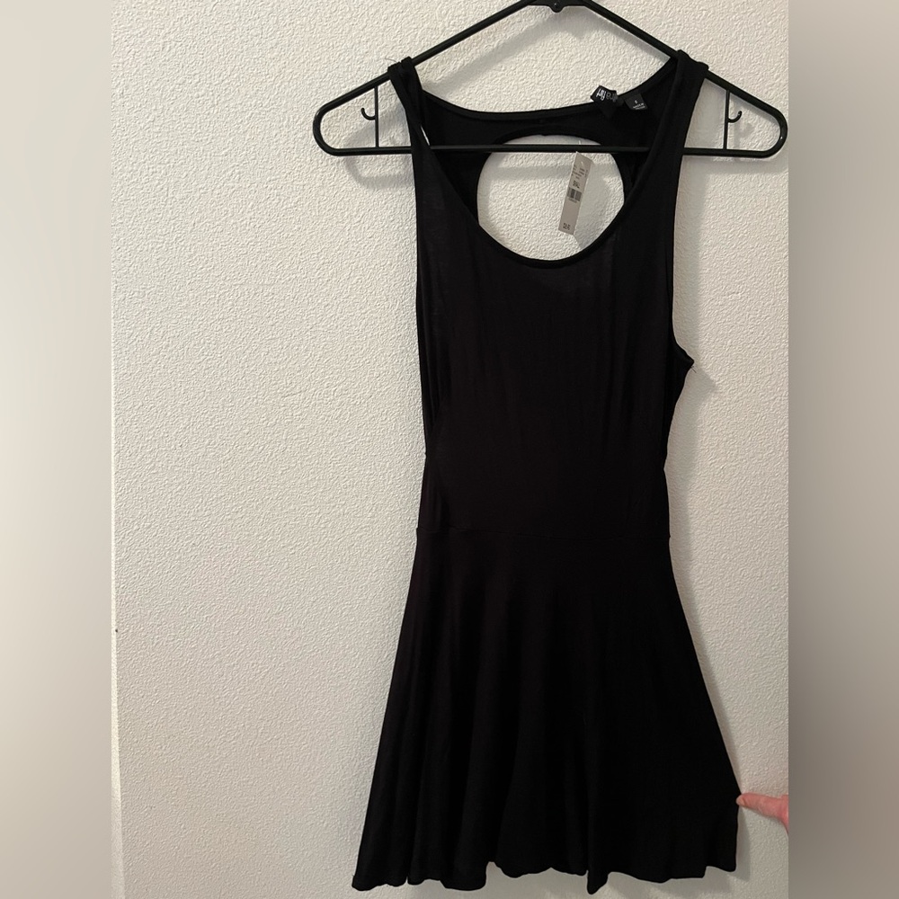 Black mini skater dress small